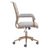 HomeRoots Gray and Bronze Adjustable Height Swivel Rolling Office Chair - 4 of 4