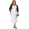 Agnes Orinda Women's Plus Size Long Sleeve Cropped Open Front Cardigans - 3 of 4