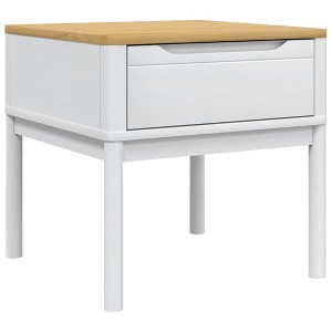 vidaXL Lamp Table Storage Desk Nightstand Living Room Furniture Solid Wood Pine - 1 of 4