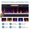 Bestier 63" Tall LED Fireplace TV Stand for TVs up to 70", Gaming Entertainment Center with 36" Fireplace for Living Room - 4 of 4