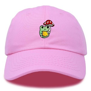 Dalix Mushroom Frog Unicorn Embroidered Cotton Dad Hat Baseball Cap Adjustable Mens Womens - 1 of 4