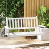 Tangkula Wooden Porch Swing 2-Person Hanging Swing Chair w/ Adjustable Galvanized Metal Chains - 3 of 4