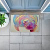 Stupell Industries Chromatic Hue Manatee Printed Outdoor Door Mat, design by Jennifer Seeley, 18"x30" - 3 of 4