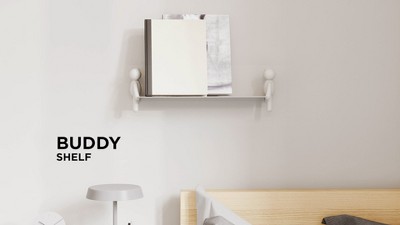 Black Steel Buddy Floating Wall Shelf