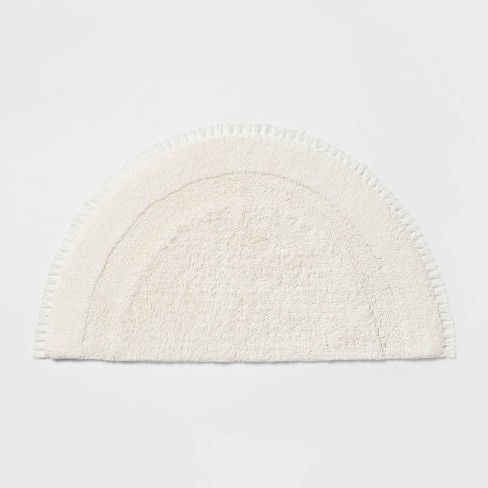 Half circle deals bath mat