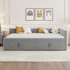 KIGFTSOD Full Size Upholstered L-Shaped Upholstered Daybed with Twin Size Pop Up Trundle - 3 of 4