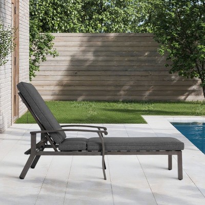 Lounge Chair with Adjustable Backrest,Durable Aluminium Cast Design,Outdoor Recliner for Comfort and Relaxation - The Pop Home