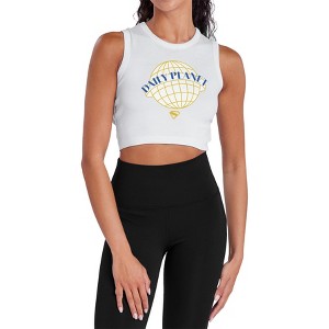 Women's Superman 2025 Daily Planet Icon Sleeveless Crop Top Tank - 1 of 4