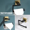 5 Pieces Bathroom Hardware Set, Black and Gold Towel Bar Set, 23.6 inch Towel Bar Hand Towel Holder Wall Mounted Stainless Steel - 4 of 4