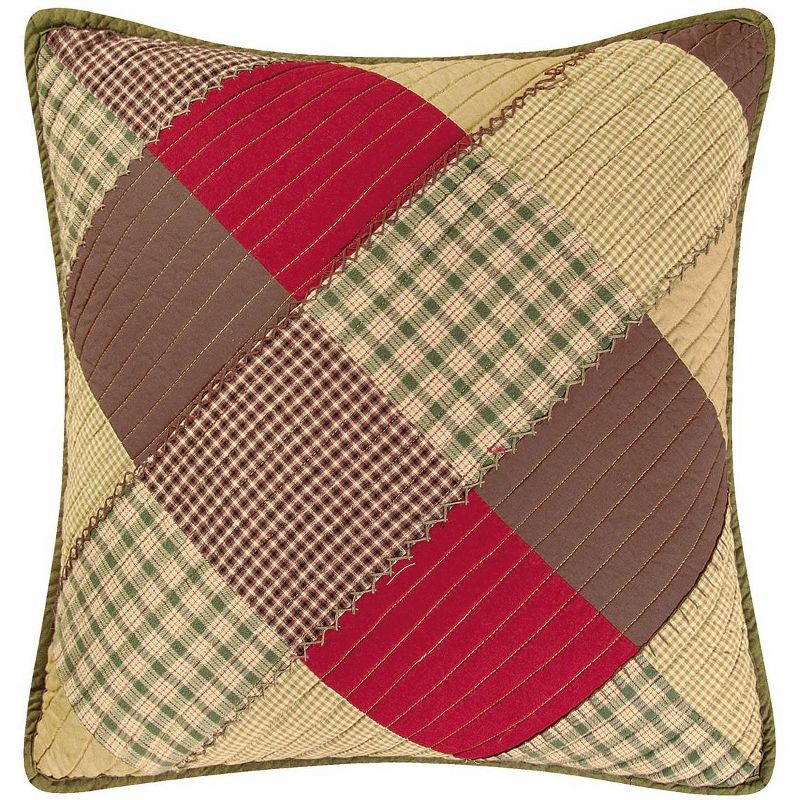 C&F Home 18" x 18" Oak Ridge Stripes Quilted Pillow, 1 of 2