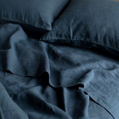 Twin Baltic Stripe 100% French Linen Sheet Set
