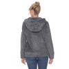 Women's Hooded High Pile Fleece Jacket - White Mark - 3 of 4