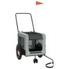 vidaXL Pet Bike Trailer Gray and Black Oxford Fabric and Iron 53.1" x 27" x 28.9" - 2 of 4