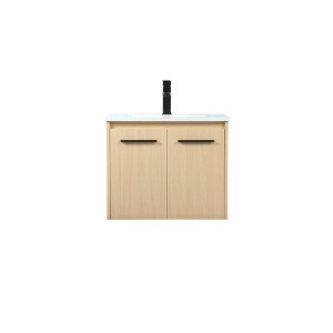 Elegant Lighting 24 inch single bathroom vanity in maple - 1 of 4