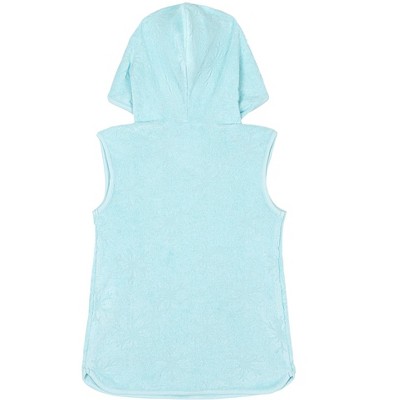 Disney Frozen Little Girls Loop Terry Cloth Hooded Swim Cover Up UPF 50+ Mint Blue 5-6 — фото 2