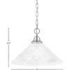 Toltec Lighting Any 1 - Light Pendant in  Chrome with 16" Italian Bubble Shade - 2 of 2