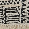 Saro Lifestyle Saro Lifestyle Cotton Throw With Block Print Design, Black, 50"x60" - 3 of 4