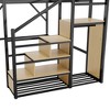 Sapphtopaz Loft Bed with Stairs & Storage Shelves Metal Queen Loft Bed with Guardrails & Wardrobe for Kids,Teen Bed Frame for Bedroom - 3 of 4