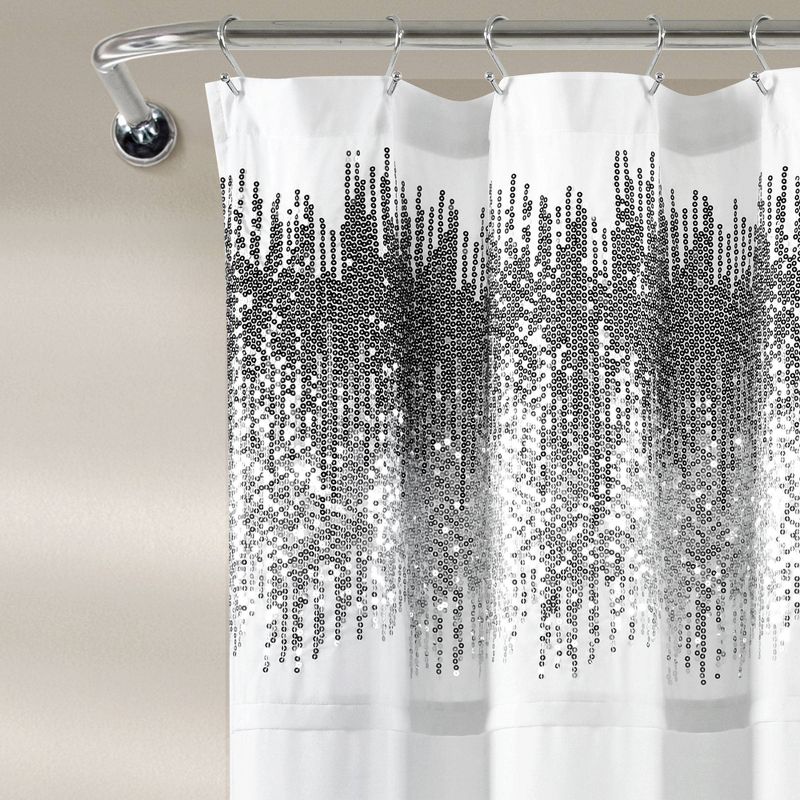 Single Shimmer Sequins Shower Curtain - Lush Décor, 3 of 11