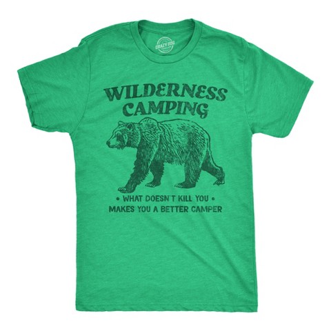 Мужские футболки Crazy Dog T-Shirts, Inc. Mens Funny T Shirts Wilderness Camping Sarcastic Nature Graphic Novelty Tee for Men - Crazy Dog Men's T Shirt For Campers Green XL