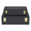 Cheung's Black Faux Shagreen Decorative Box Set - 4 of 4