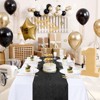 Wikineon Black Sequin Table Runner 4 Pack 12x72Inch Glitter Easter Decoration Sparkly Black Table Fabric for Birthday Outdoor Dining Party Decoration - 2 of 4