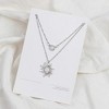 HTUTWOO Layered Choker Multi Chains Pendant Sun and Moon Charm Necklaces Jewelry Gifts for Women - 4 of 4