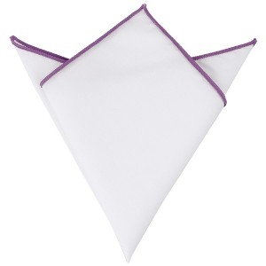 INSPIRE CHIC Men's Cotton Contrast Solid Color Tuxedo Pocket Squares Handkerchiefs - 1 of 4