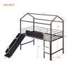 NicBex Fun Twin Size Loft Bed with Slide,Metal Loft Bed with Two-sided writable Wooden Board for Kids - 3 of 4