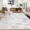 Indoor Decor Modern Abstract Striped Area Rugs for Living Room Bedroom Soft Machine Washable Low Pile Non Slip Foldable Floor Carpet - 2 of 4