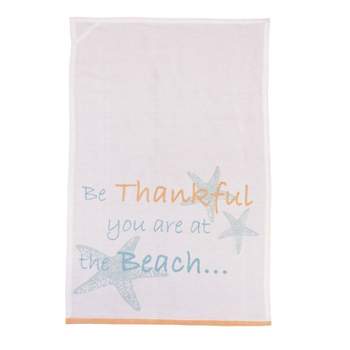 Beachcombers Be Thankful You Are At The Beach Thanksgiving Kitchen Towel