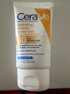 Cerave Hydrating Mineral Tinted Face Sunscreen Lotion - Spf 30 - 1.7 Fl 