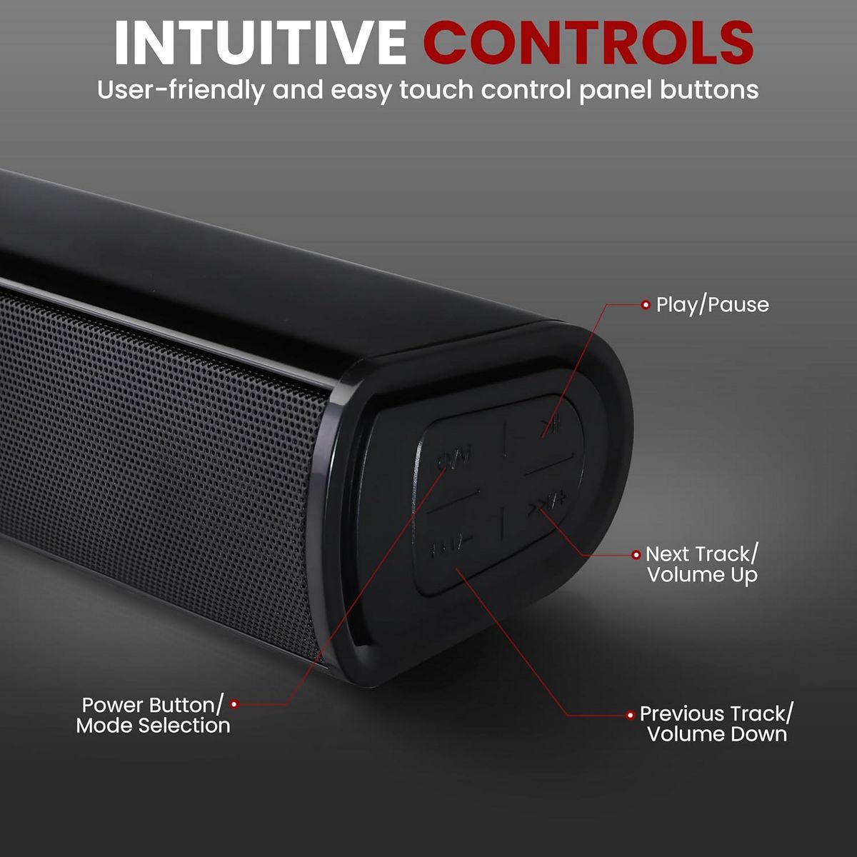 Pyle Wave Base Bluetooth Tabletop Soundbar Digital Speaker System with Remote Control - thumbnail 2