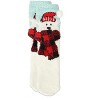 Memoi Women's Polar Bear Embellished Critter Plush Crew Socks Ivory One Size - 3 of 4