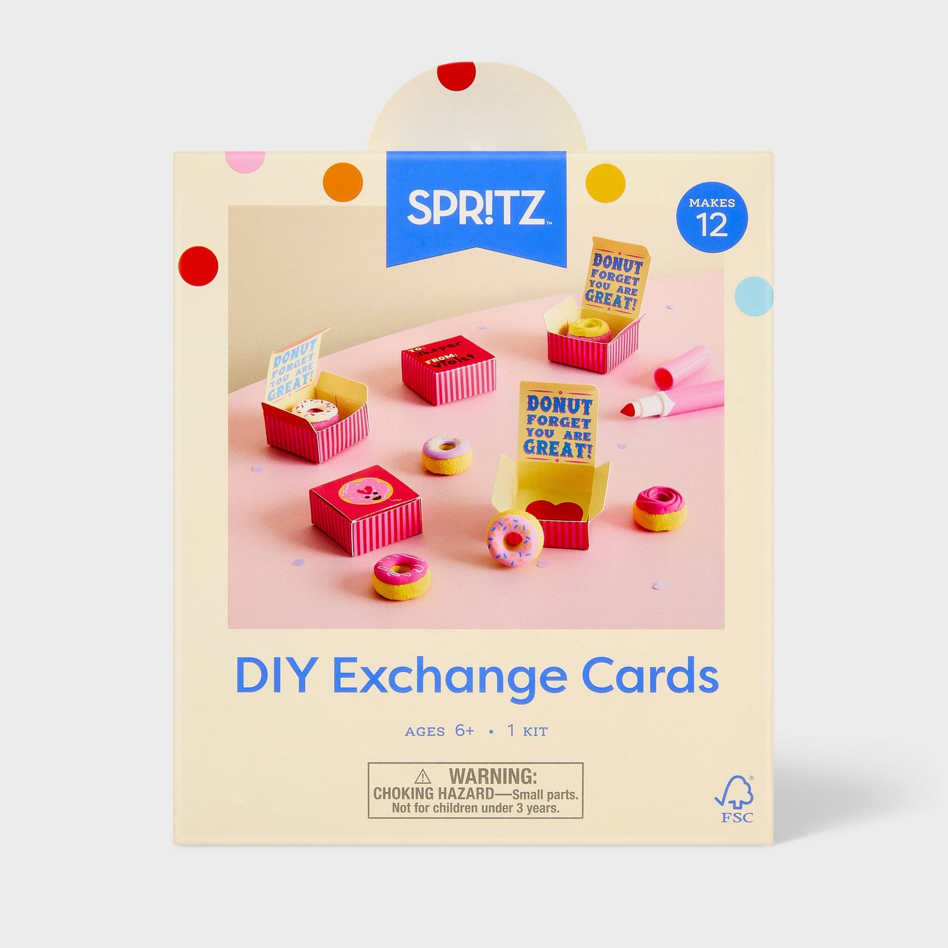 Valentine's Day Donut Box and Eraser Premium Exchange Cards - Spritz™