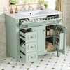GDFStudio Joyce 36" Solid Wood Bathroom Vanity with Sink and Storage Drawers - 2 of 4