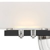 Minka Lavery Modern Wall Light Coal Polished Nickel Hardwired 17 1/4" 2-Light Fixture LED Frosted White Glass Shade for Bathroom - 2 of 3
