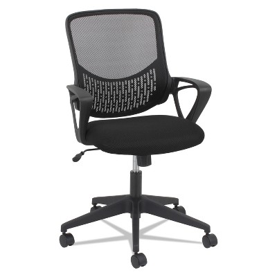 OIF Modern Mesh Task Chair Fixed Triangle Arms Black MK4718