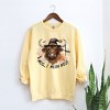 Simply Sage Market Women's  Garment Dyed Graphic Sweatshirt I Mean Boo Longhorn Cow - 3 of 4