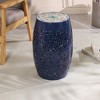 Mosaic Patio Side Table with Roman-patterned Ceramic Tile Top and Iron Frame, Outdoor End Table for Patio -Christopher Knight Home - 2 of 4
