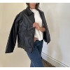 Women's Pepper Oversized Faux Leather Jacket - needii - 2 of 3