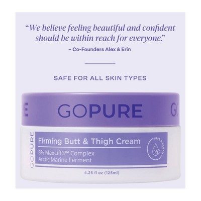 goPure Firming Butt & Thigh Cream - 4.25 fl oz: Unscented, Jar, Hand And Body Lotion, Suitable For All Skin Types