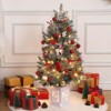 Jojoka 3ft Pre-Lit Artificial Christmas Tree, Features Led Lights, Realistic Spruce Design Options for Indoor/Outdoor Decor & Easy Display - 3 of 4