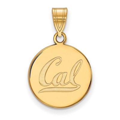 Black Bow Jewelry 14k Yellow Gold California Berkeley Golden Bears NCAA Medium Pendant