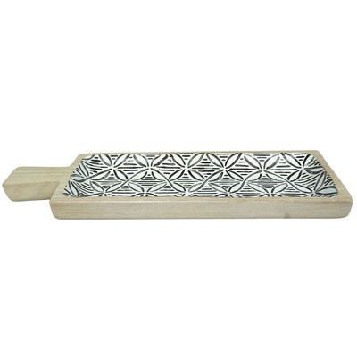 VIP Wood 18.11 in. Multicolor Tray with Geo Print