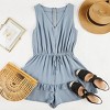 Imily Bela Womens V Neck Beach Tank Rompers Flowy Ruffle Layered Shorts Jumpsuit High Waist - 4 of 4