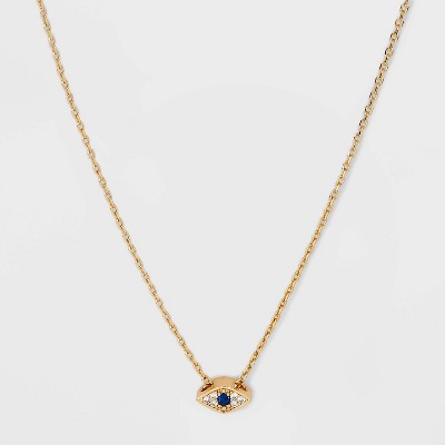 Evil eye real gold on sale necklace