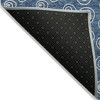Navy Blue And Ivory Geometric Washable Indoor Outdoor Area Rug - 3 of 4