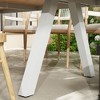 FUFU&GAGA Indoor-Outdoor Deck Dining Table for 8,Metal legs,Weather-Resistant, Modern Farmhouse Kitchen/Patio Table - 4 of 4