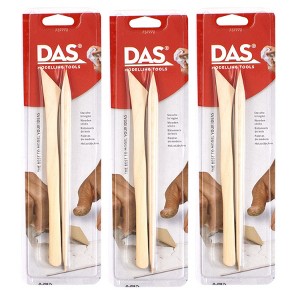 DAS® Modeling Clay Tools, Hardwood Set, 2 Pieces Per Set, 3 Sets - 1 of 4